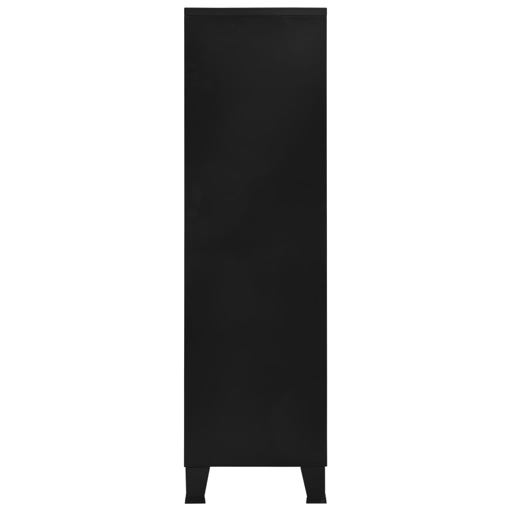 Wardrobe Industrial Black 90X40X140 Cm Steel