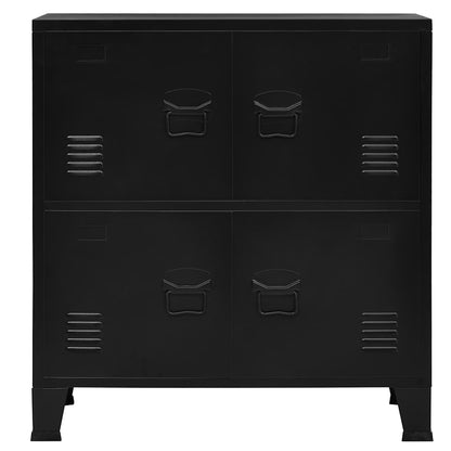 Industrial Storage Chest Black 75X40X80 Cm Steel