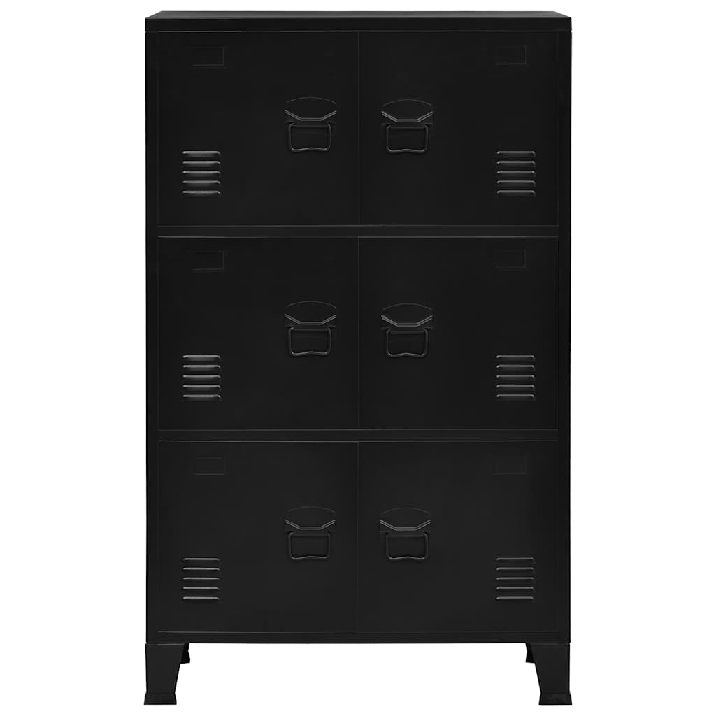 Industrial Storage Chest Black 75X40X120 Cm Steel