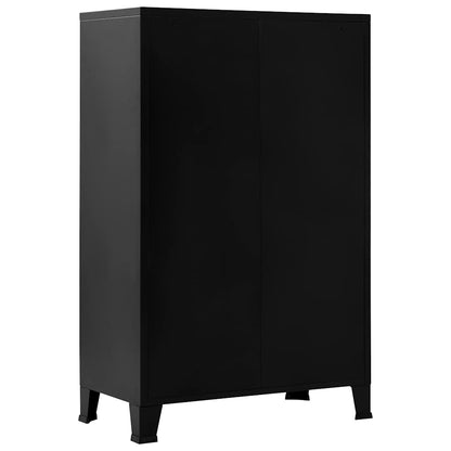 Industrial Storage Chest Black 75X40X120 Cm Steel