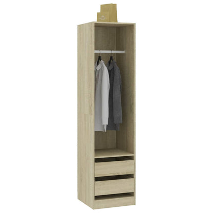 Wardrobe With Drawers Sonoma Oak | Hinged | Oak | Drawers | 2 Doors | 50cm