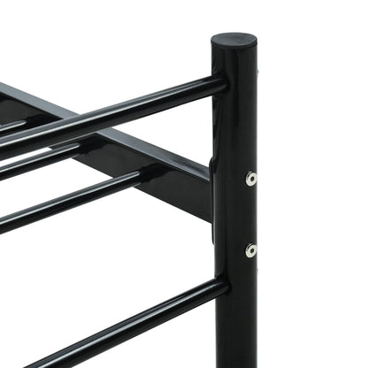 Bed Frame Black Metal 180X200 Cm Super King