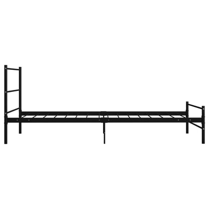 Bed Frame Black Metal 100X200 Cm