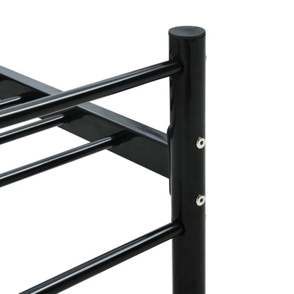 Bed Frame Black Metal 100X200 Cm