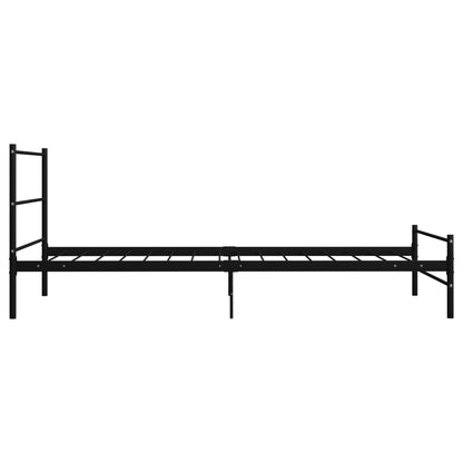 Bed Frame Without Mattress Black Metal 90X200 Cm