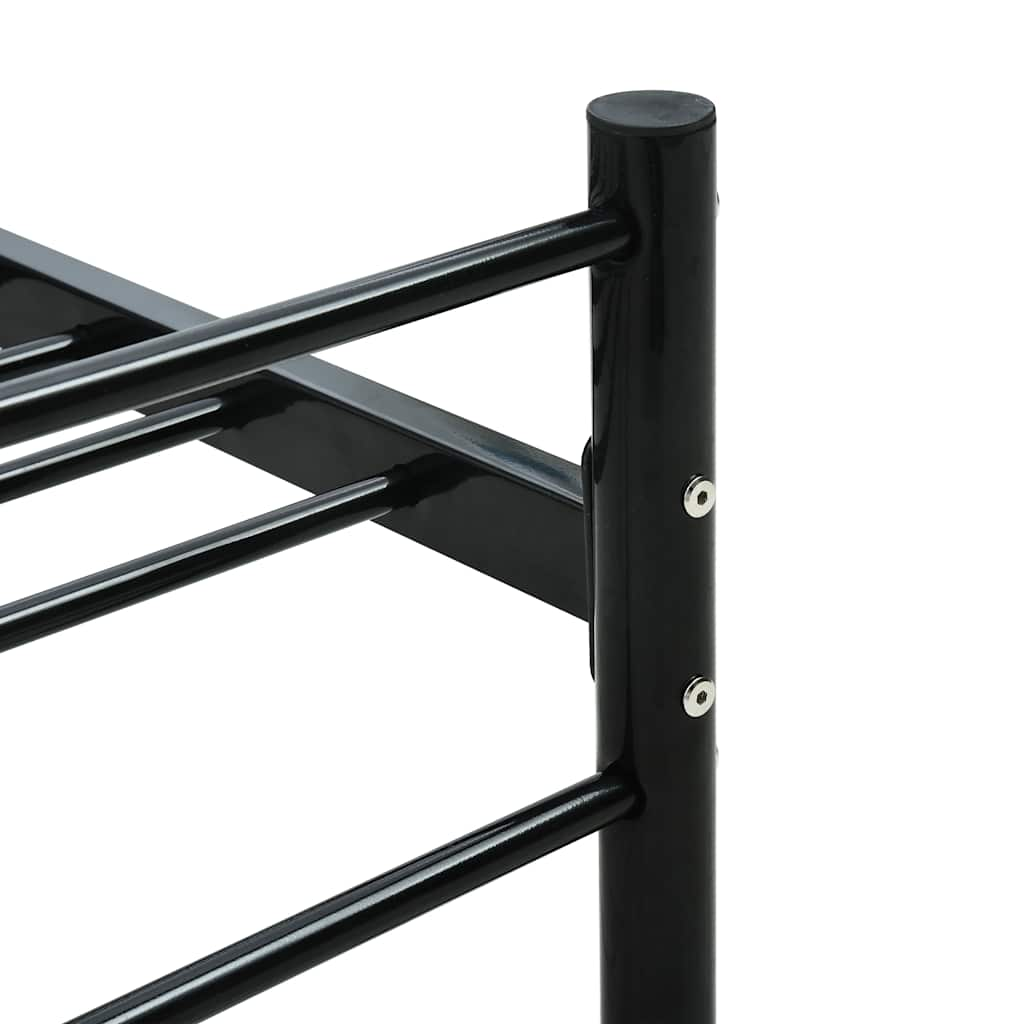 Bed Frame Black Metal 140X200 Cm