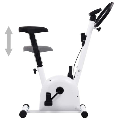 Exercise Bike With Belt Resistance White