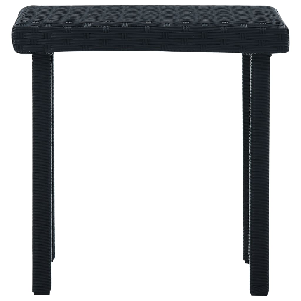 Garden Tea Table Black 40X40X40 Cm Poly Rattan