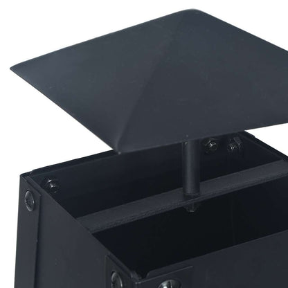 Fire Pit Black 35X35X99 Cm Steel