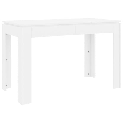 Dining Table White 120X60X76 Cm Engineered Wood