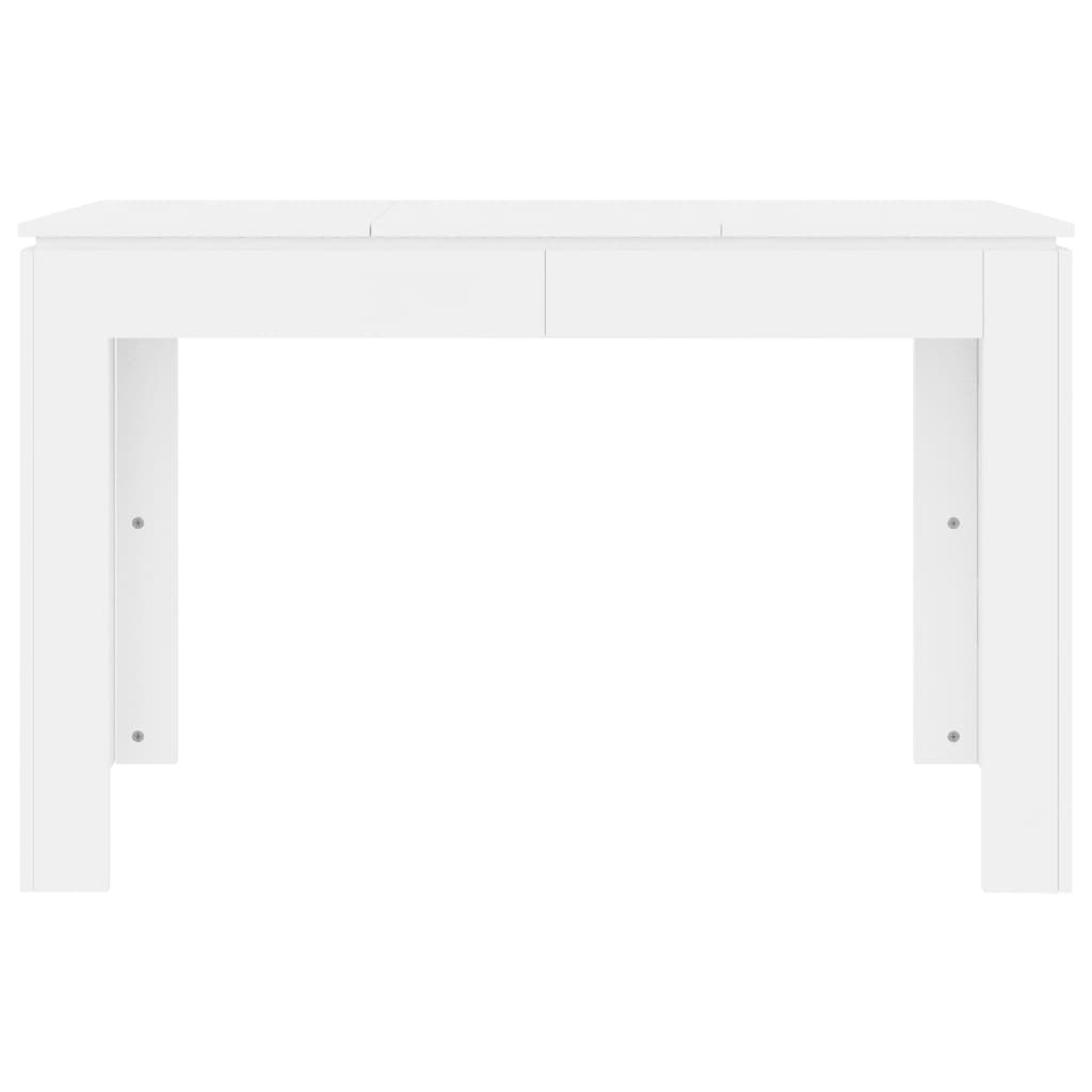 Dining Table White 120X60X76 Cm Engineered Wood