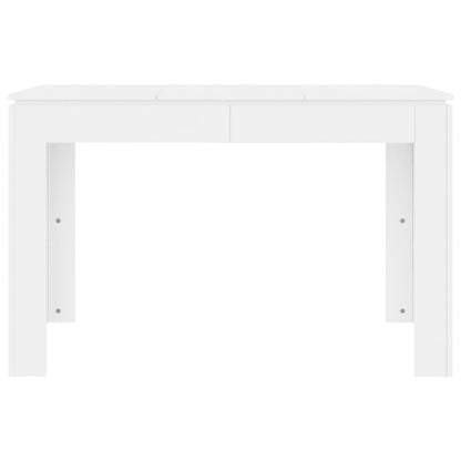 Dining Table White 120X60X76 Cm Engineered Wood