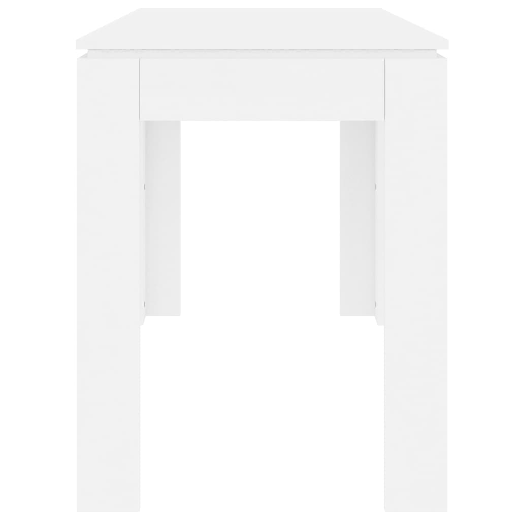 Dining Table White 120X60X76 Cm Engineered Wood