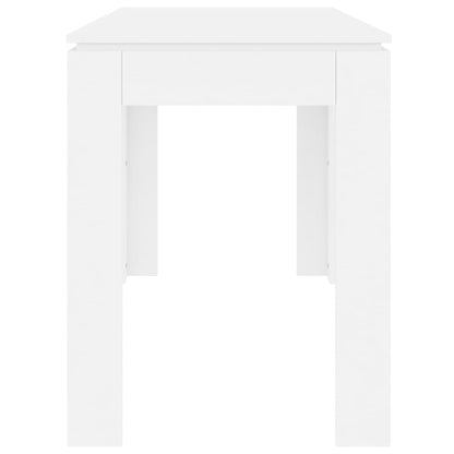 Dining Table White 120X60X76 Cm Engineered Wood