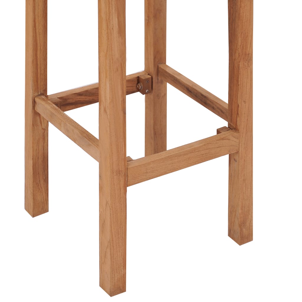 Bar Stools 4 Pcs Solid Teak Wood