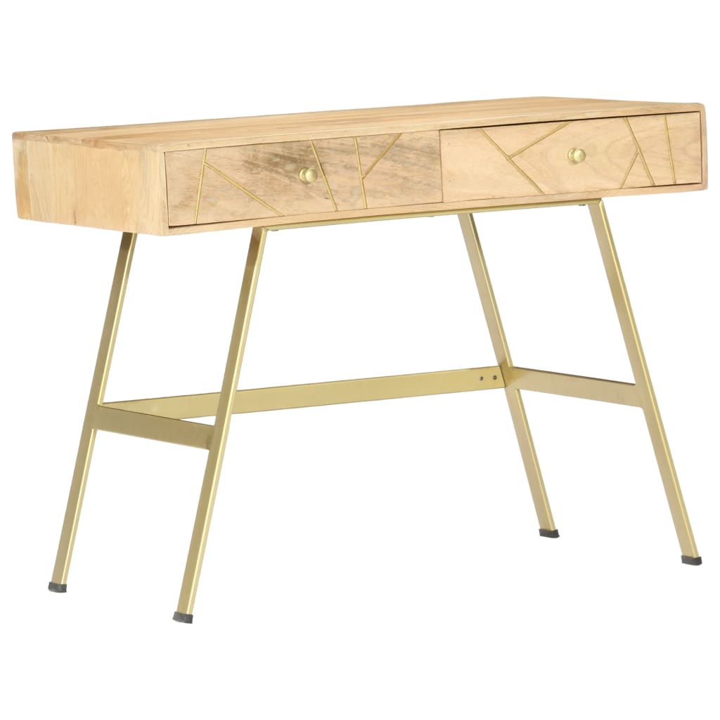 Writing Desk With Drawers 100X55X75 Cm Solid Mango Wood