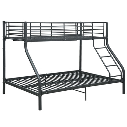 Bunk Bed Frame Black Metal 140X200 Cm/90X200 Cm