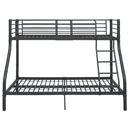 Bunk Bed Frame Black Metal 140X200 Cm/90X200 Cm