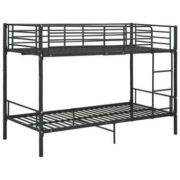 Bunk Bed Without Mattress Black Metal 90X200Cm