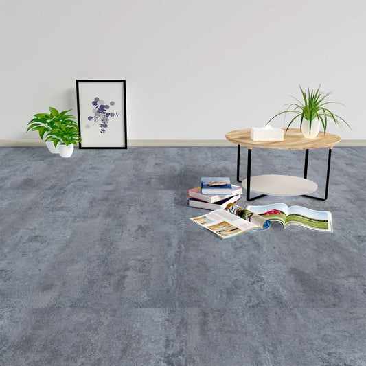 Self-Adhesive Flooring Planks 5.11 M² Pvc Grey Marble