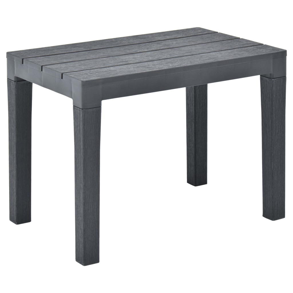 Garden Table With 2 Benches Plastic Anthracite