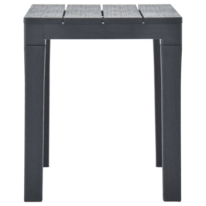 Garden Table With 2 Benches Plastic Anthracite