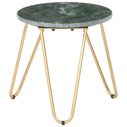 Coffee Table Green 40X40X40 Cm Real Stone With Marble Texture