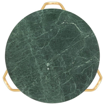 Coffee Table Green 65X65X42 Cm Real Stone With Marble Texture