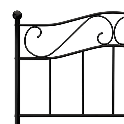 284523 Bed Frame Without Mattress Black Metal 90X200 Cm