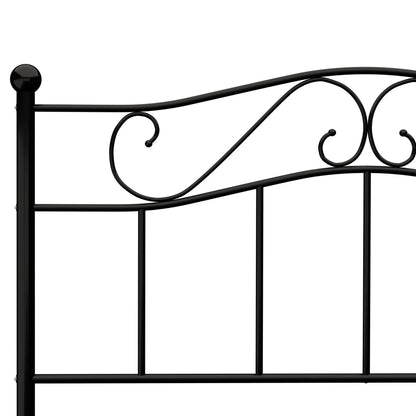 284525 Bed Frame Without Mattress Black Metal 120X200 Cm