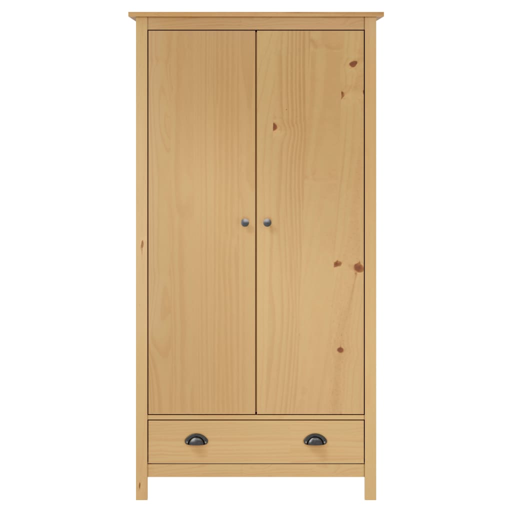 2-Door Wardrobe Hill 89X50X170 Cm Solid Pine Wood