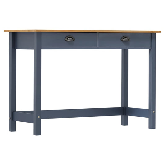 Console Table Hill With 2 Drawers Grey 110X45X74 Cm Solid Pine Wood