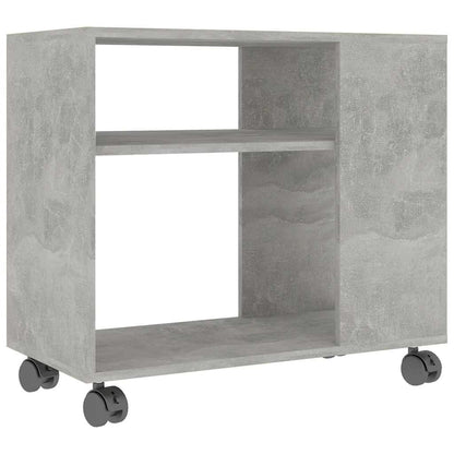 Side Table Concrete Grey 70X35X55 Cm Engineered Wood