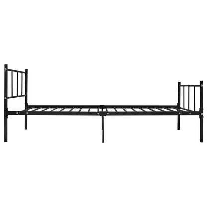 Bed Frame Black Metal 90X200 Cm