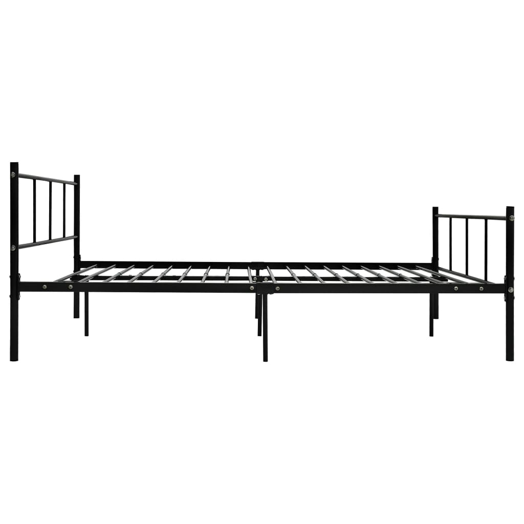 Bed Frame Black Metal 120X200 Cm