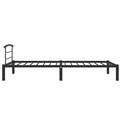 284656 Bed Frame Without Mattress Black Metal 90X200 Cm