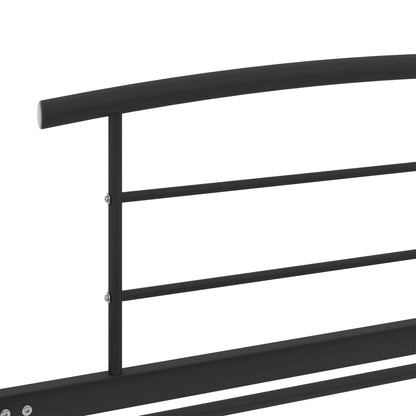 284656 Bed Frame Without Mattress Black Metal 90X200 Cm