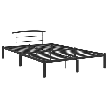 284658 Bed Frame Without Mattress Black Metal 120X200 Cm