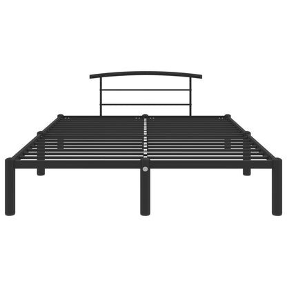 Bed Frame Black Metal 140X200 Cm