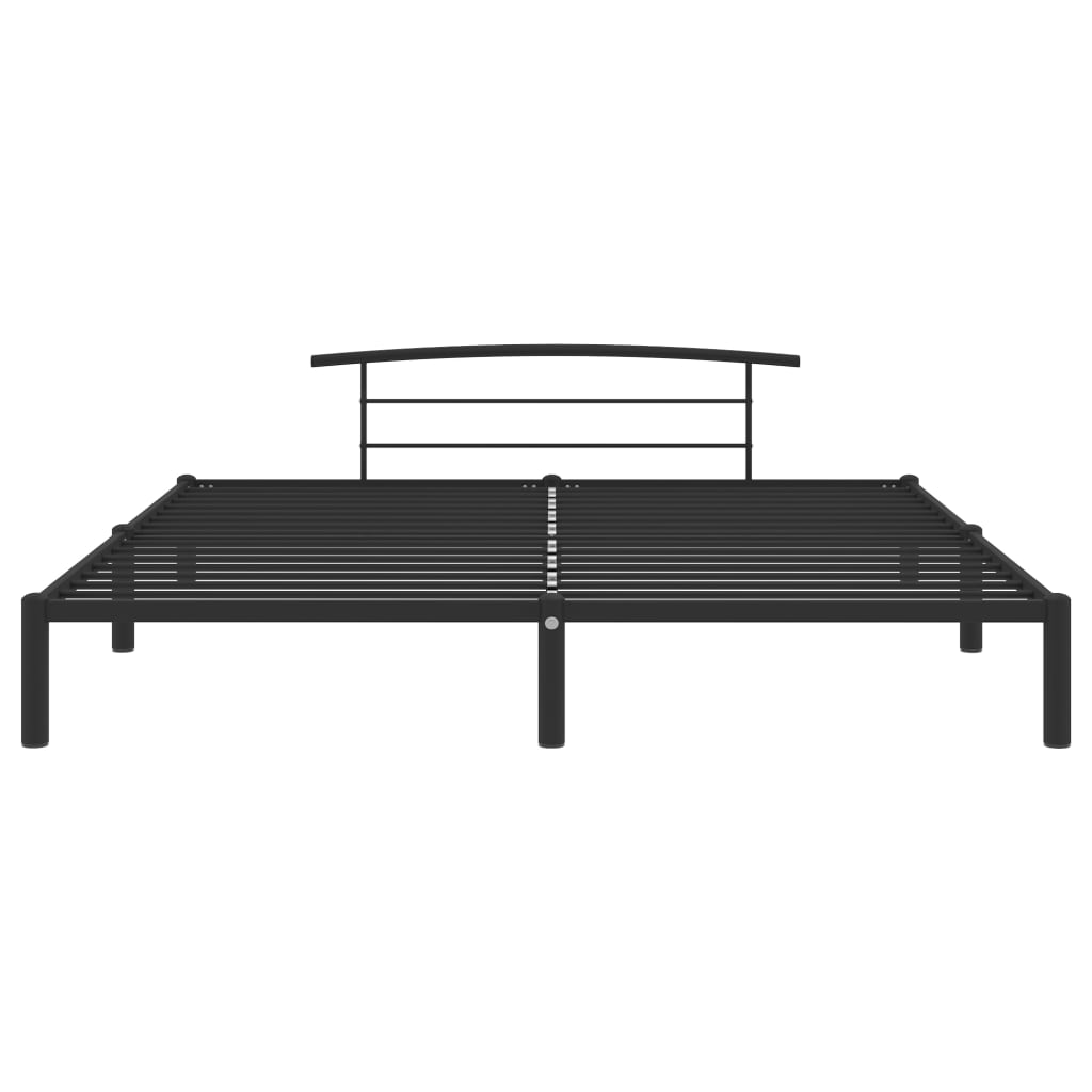 Bed Frame Black Metal 180X200 Cm Super King