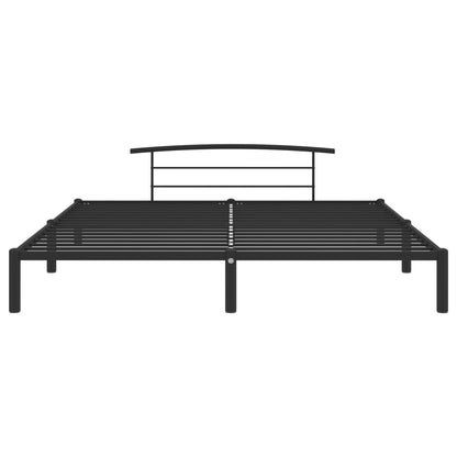 Bed Frame Black Metal 180X200 Cm Super King