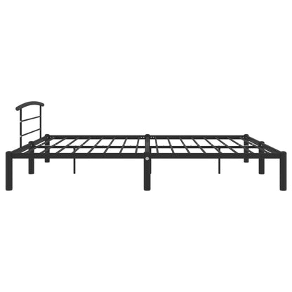 Bed Frame Black Metal 180X200 Cm Super King