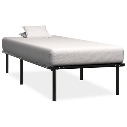 Bed Frame Black Metal 90X200 Cm