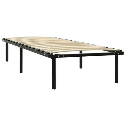 Bed Frame Black Metal 90X200 Cm