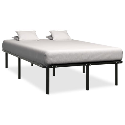 Bed Frame Black Metal 140X200 Cm