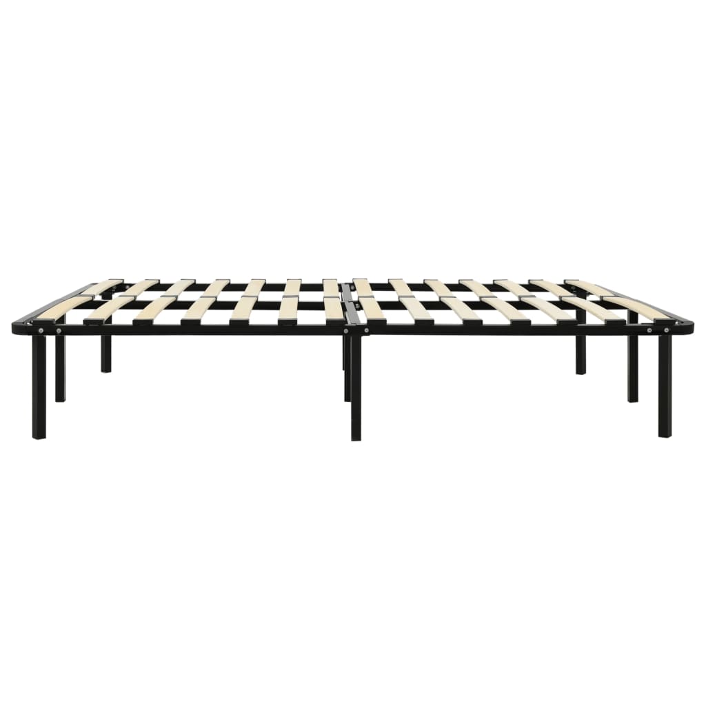 Bed Frame Black Metal 140X200 Cm