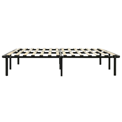 Bed Frame Black Metal 180X200 Cm Super King