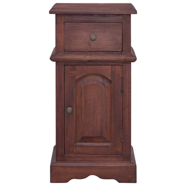 Bedside Cabinet Classical Brown Solid Mahogany Wood