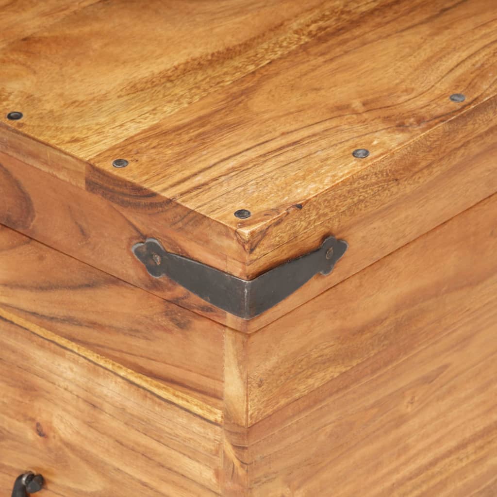 Chest 90X40X40 Cm Solid Acacia Wood