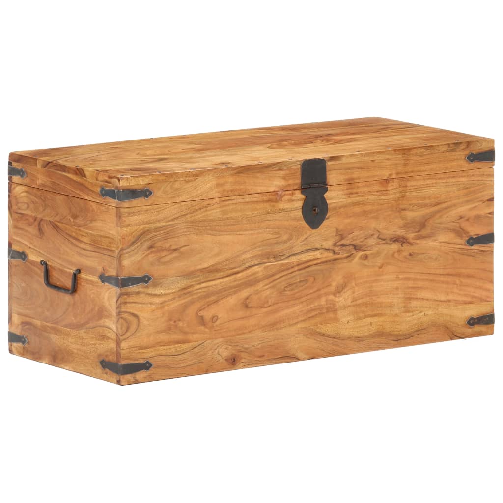 Chest 90X40X40 Cm Solid Acacia Wood